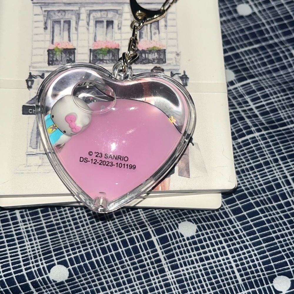 Sanrio Heart Keychain with Hello Kitty